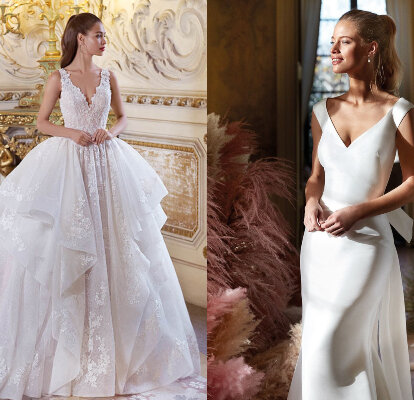 80 vestidos de novia con escote en V los diseño más sofisticados